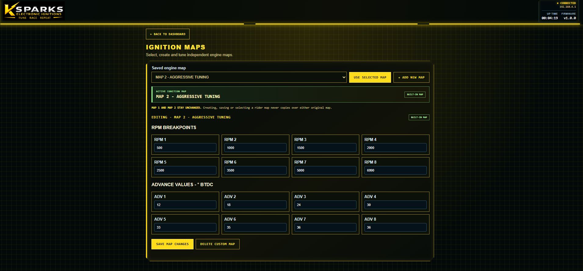 KSPARKS ignition map editor